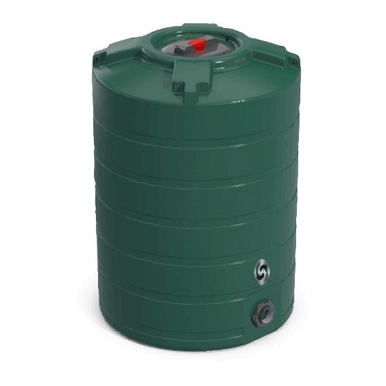 100 Gallon Green Vertical Water Tank 30"x43" - Secure Liquid Storage Solution